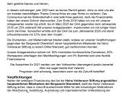 Eigenbericht über das Geschäftsjahr 2020 Eigenbericht über das Geschäftsjahr 2020